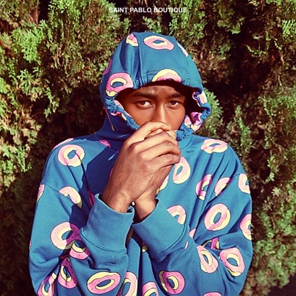 Odd Future OFWGKTA Blue All Over Donut Print Hoodie - Picture 3 of 3